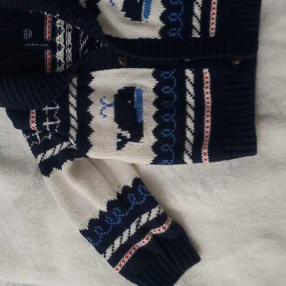 Janie and Jack Navy Sweater - Picture 2 of 4